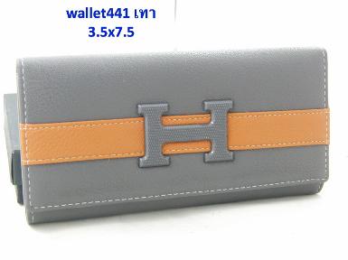 กระเป๋าสตางค์ Hermes   ตัว H   สีเทา